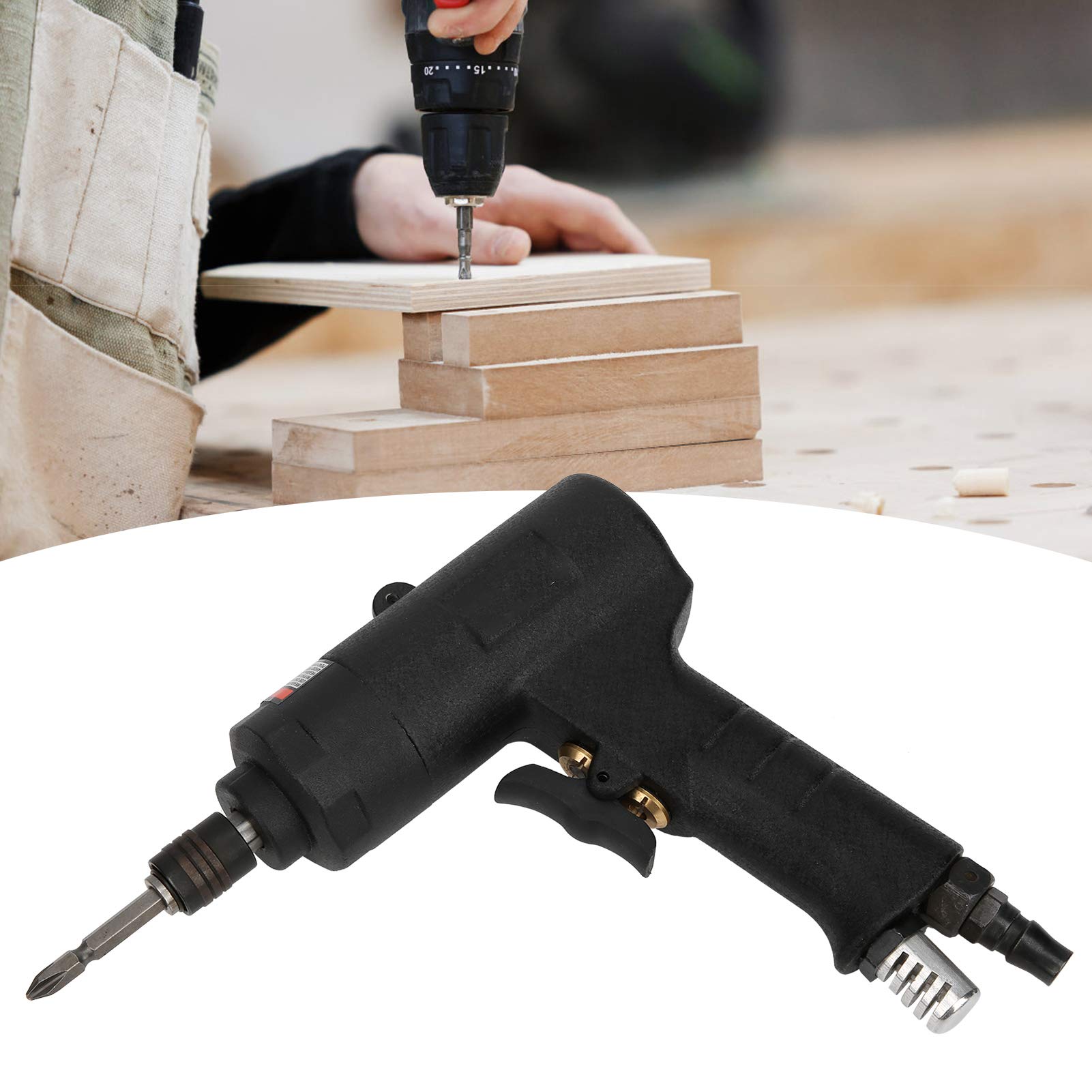 CHICIRIS Herramienta de Velocidad Ajustable Neumática Industrial para Fabricación de Maquinaria, Mantenimiento de Hardware y Más