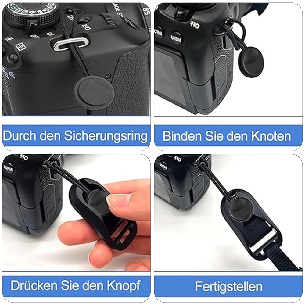 Cinghia Da Polso Per Fotocamera DSLR - Regolabile E Sgancio Rapido Per Polso Sicuro - Foto 6