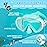 Kids Swim Mask 180 Snorkel Diving Mask, Anti-Fog Child Swim Goggles with Nose Cover No-Leak Swimming Goggles Anti-Shattered Lens for Youth 4-15 (Mint Green)