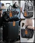 Teskyer Premium Genuine Leather Luggage Tags for Suitcases - Quick Release, Privacy Protection, Elegant and Durable, Travel Essential Luggage Tag - 2 Pack Brown | Timeless Craftsmanship, Quick Release Design, Privacy Flap, Ideal For Business Trips an