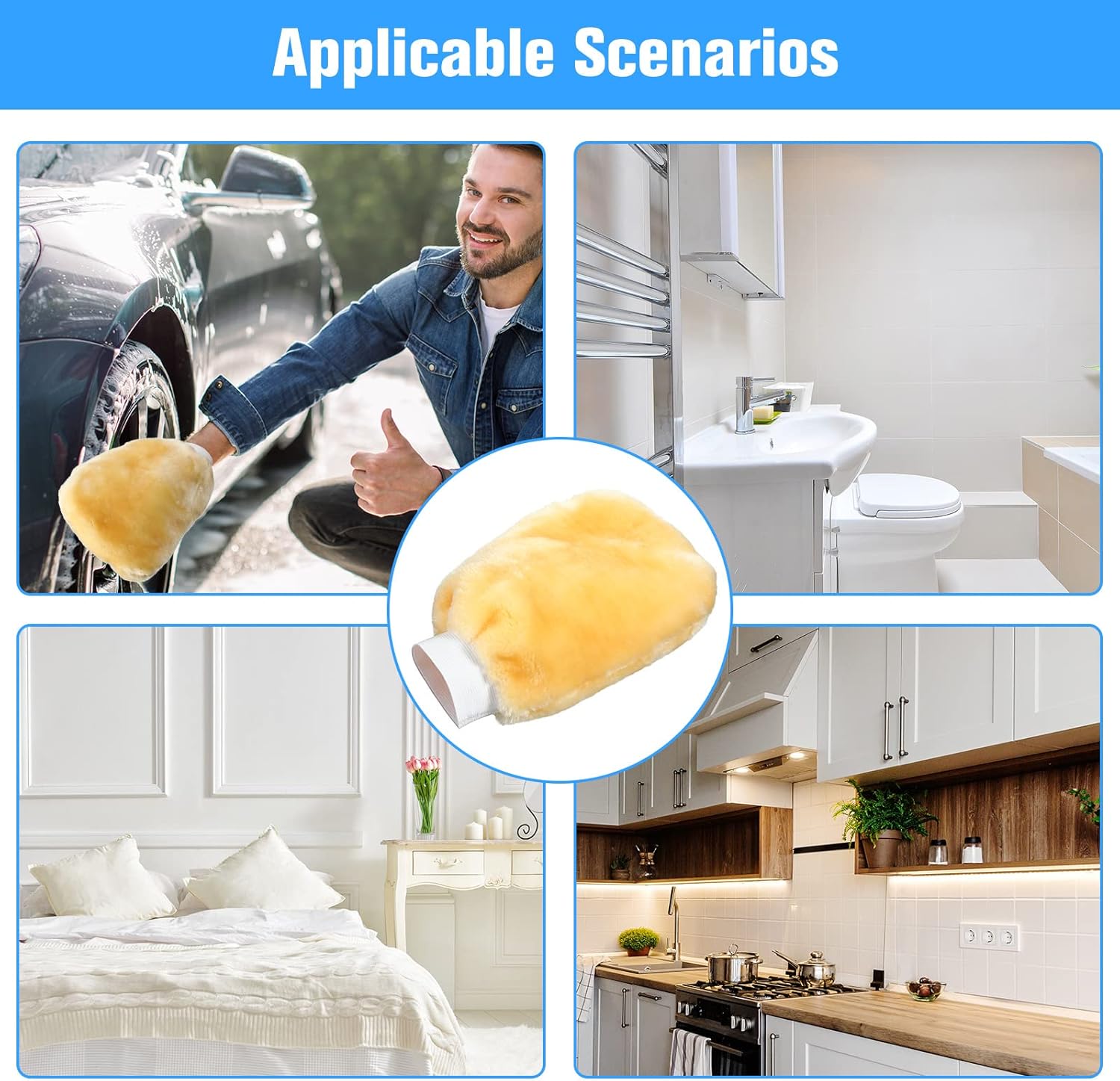 Remerry 12 Pcs Painters Mitt Paint Gloves Painters Tool Dusting Gloves Deck Stain Applicator for Painting Cleaning Dusting