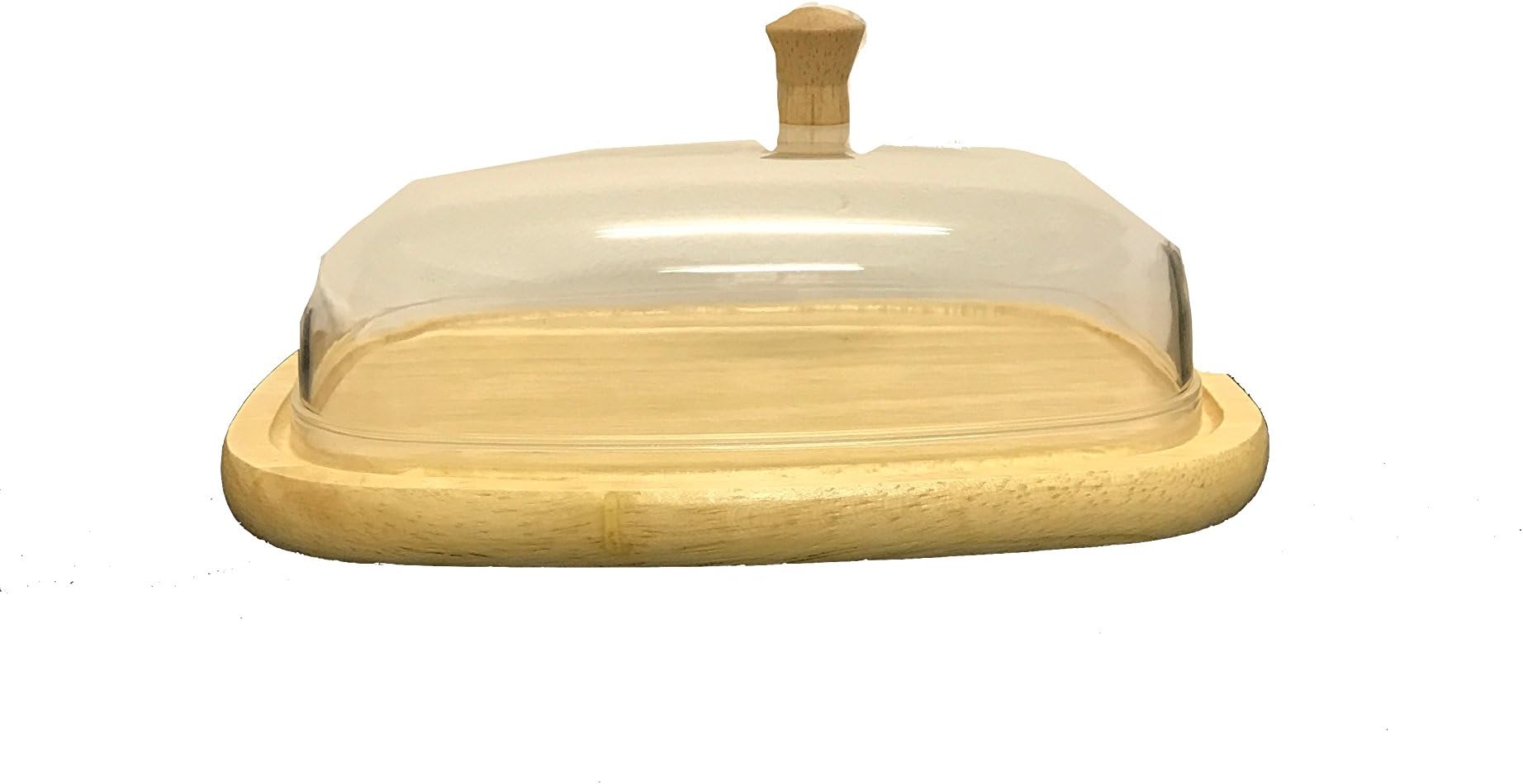 BUTTER DISH WITH ACRYLIC LID TRAY HOLDER RETRO SERVING STORAGE KITCHEN SERVE NEW