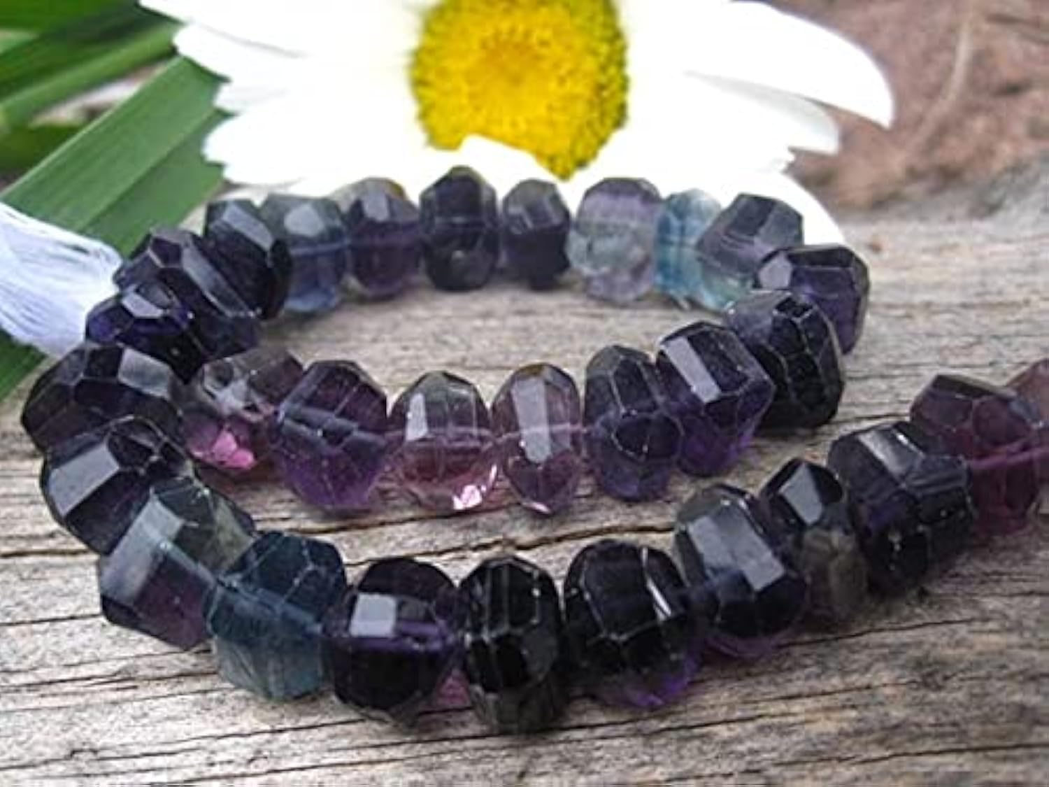 Fluorite perles pépites organiques 10x6mm minéraux pour bracelet et collier DIY