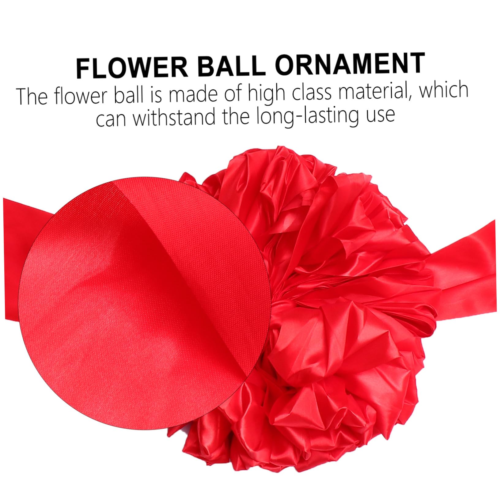 Ciieeo 2 STK Hochzeit Auto Dekoration Blumenstrauß Blumenschleifen im Hochzeitsauto Bandschneideversorgung seidenband bandfeile blumendeko Blumenball-Requisite Ornament Seidenmaterial rot