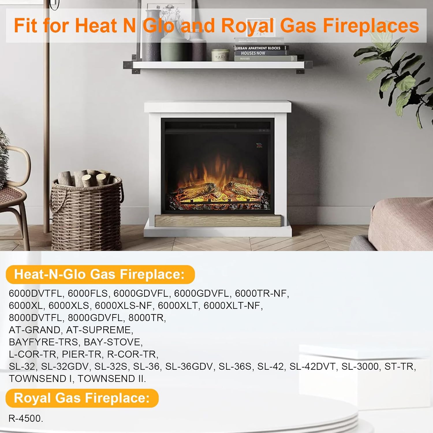 Criditpid 446-510A Natural Gas (NG) Pilot Assembly for Heat-N-Glo, Royal Gas Fireplaces, Standing Pilot Assembly Replacement Parts for Heat N Glo Fireplace with Thermopile, Thermocouple, Pilot Tubing.