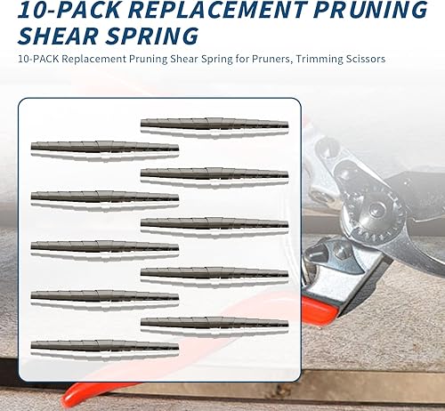Miniatura 2 de 10 muelles de repuesto de 3.14 pulgadas para tijeras de podar de jardín, muelle de repuesto de acero inoxidable