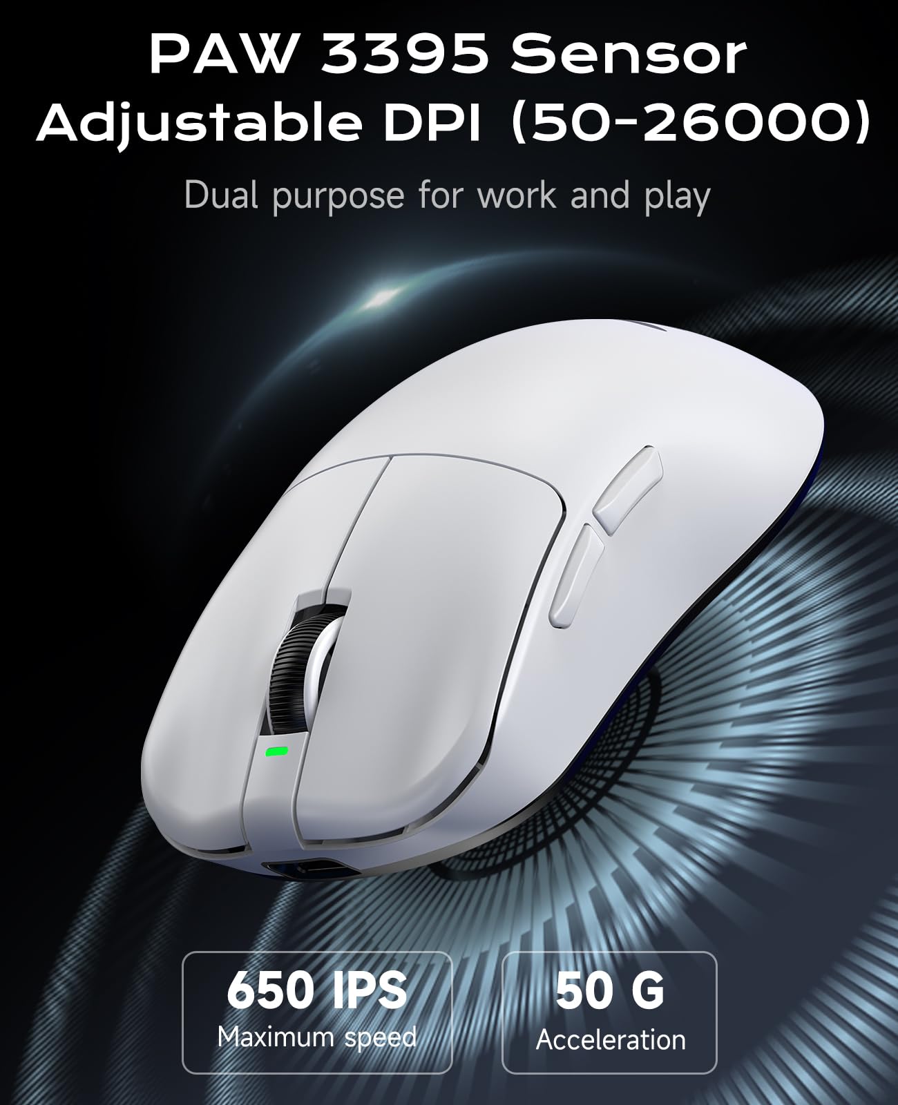 VGN F1 Pro Max Lightspeed Wireless Gaming Mouse with Dual-Mode 2.4