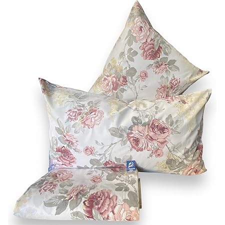 Flower - Set Di Lenzuola 4 Pezzi 100% Cotone Con Stampa Floreale Letto 150 Cm Flower M25150554