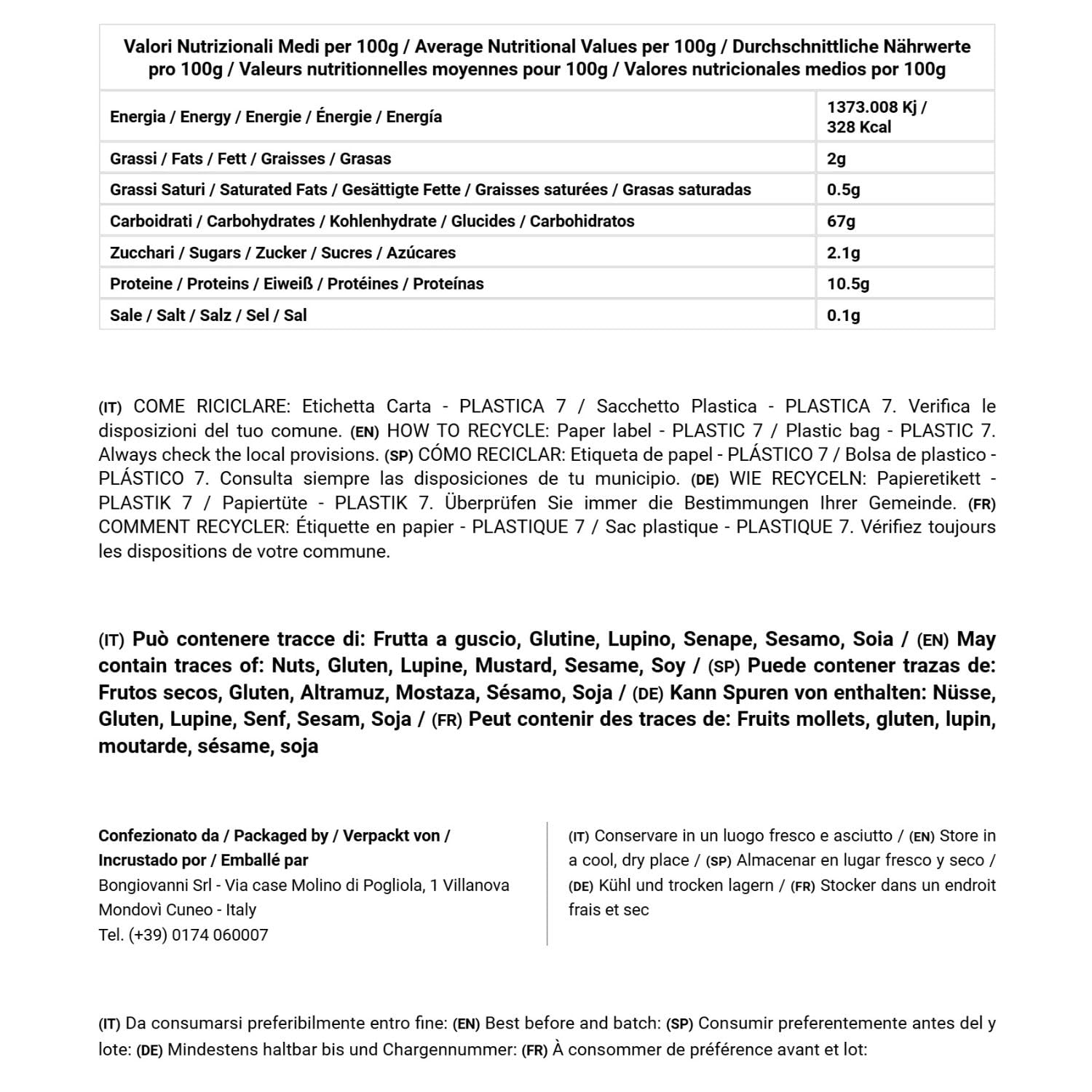 BONGIOVANNI FARINE E BONTA' NATURALI Malto Tostato per panificazione 5Kg