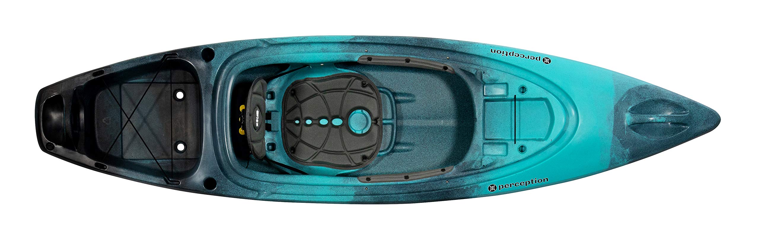 Perception Sound 9.5 - Sit Inside Kayak for Fishing and Fun - Two Rod Holders - Large Rear Storage - 9' 6