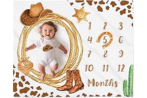 Cowboy Baby Milestone Blanket