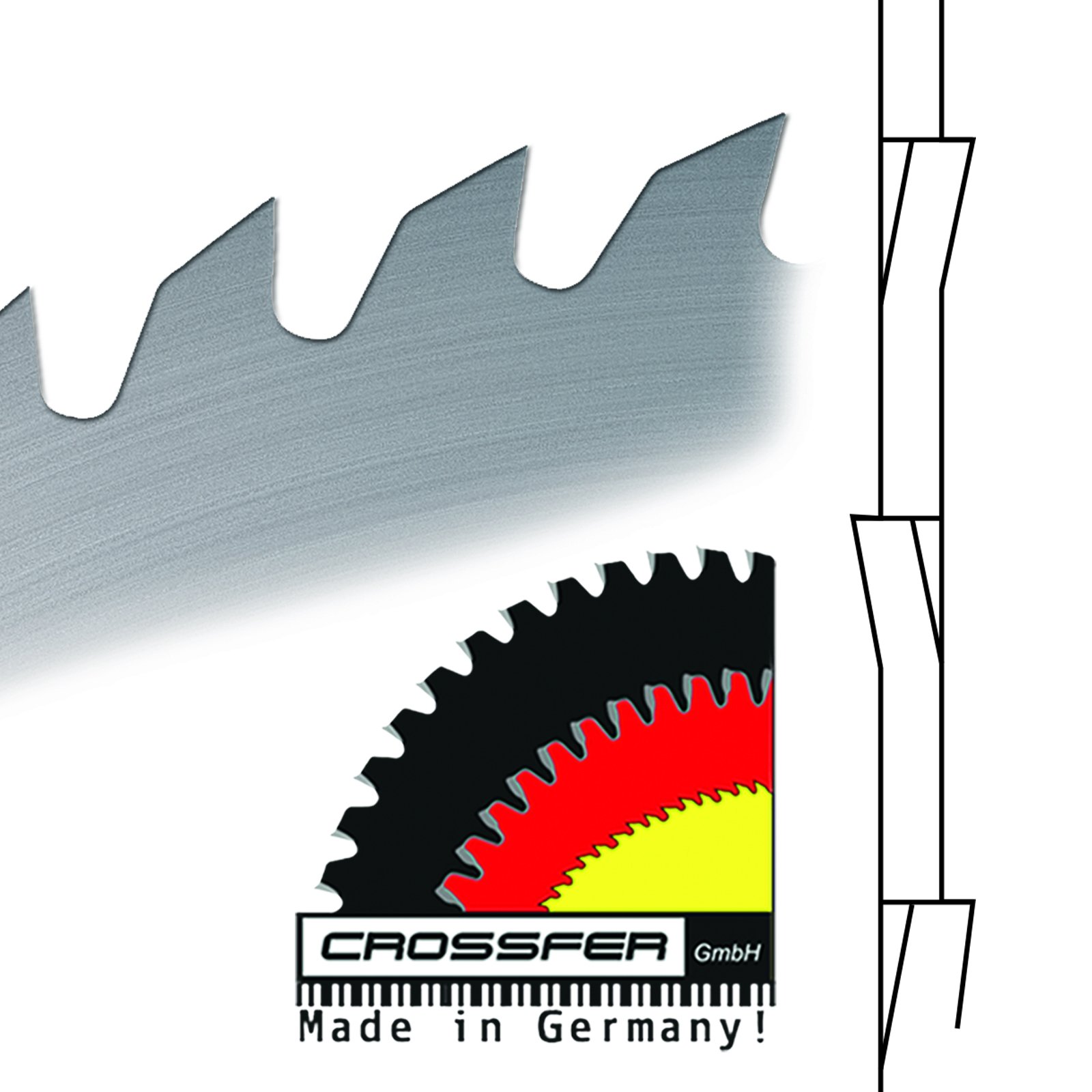 GESCHRÄNKT Hartmetall Kreissägeblatt | Schneidet Massivholz, Brennholz, Hartholz | Sägeblatt für Tisch- und Handkreissägen | CROSSFER (Ø700 x 30 (Z56))