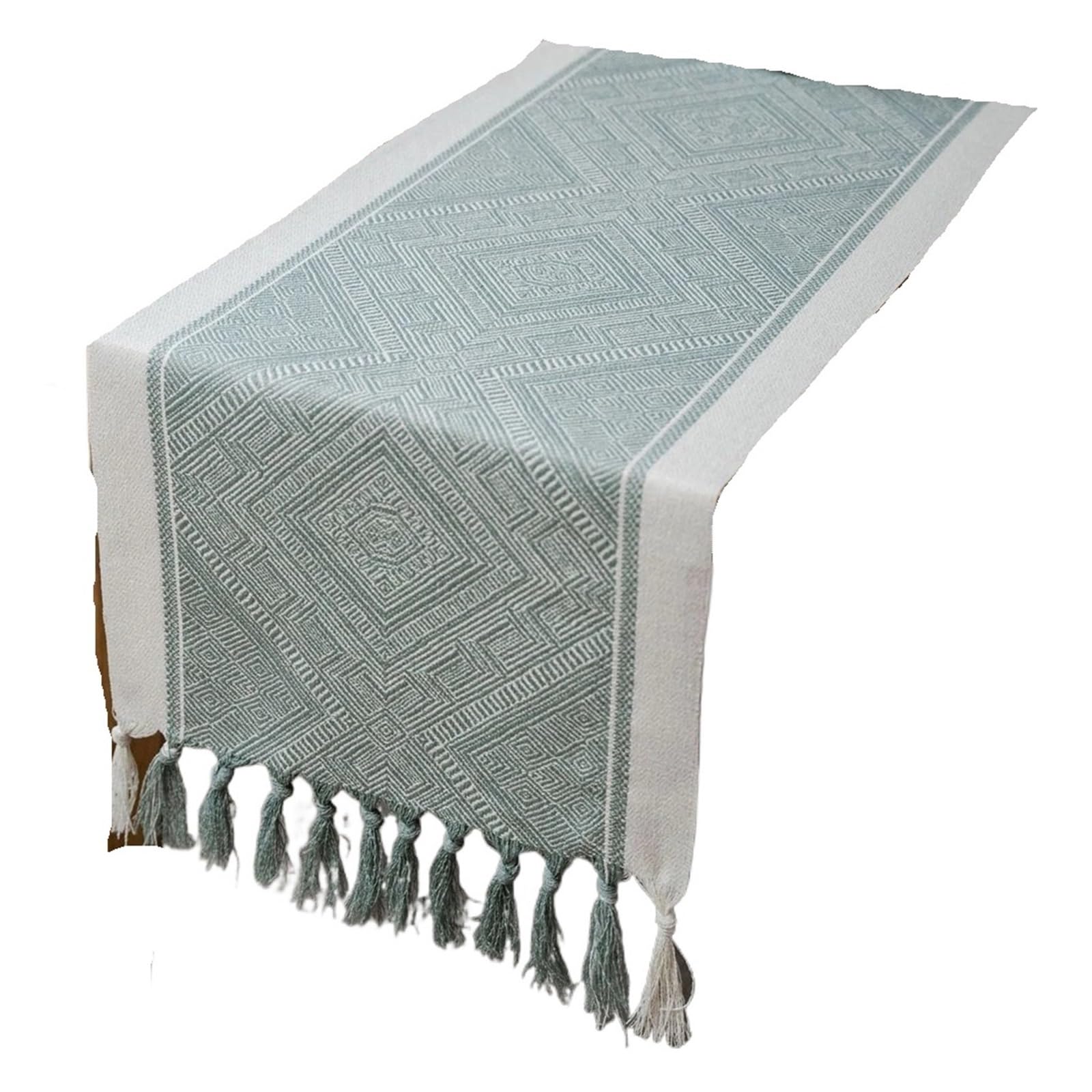 Table Runner Geometric Flag Fringe Tea Tablecloth Runners For Dining Cover Decor For Home Party Decor(33x240cm)