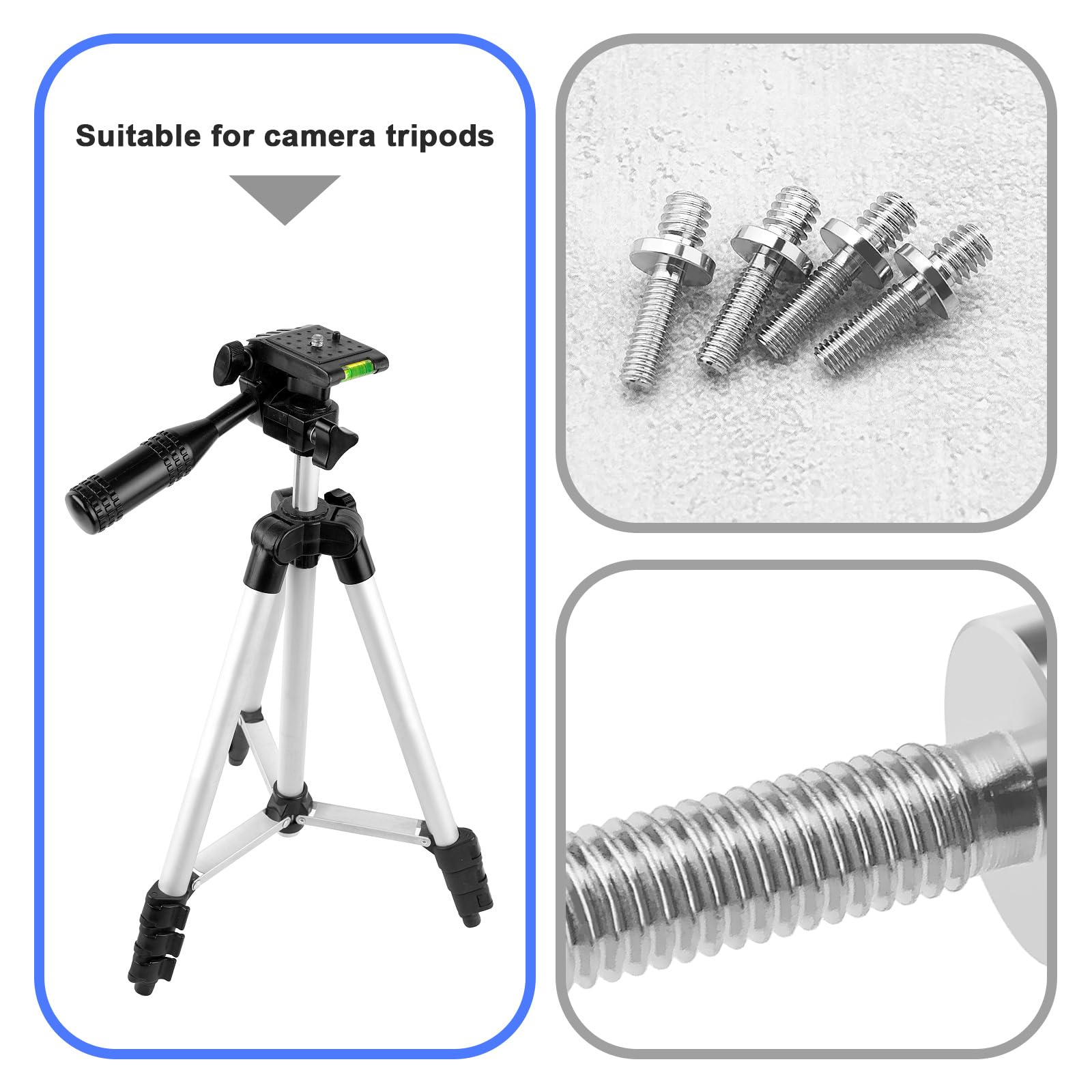 30-teiliges Set 1/4 Zoll Adapter-Schrauben – 5mm Gewinde Für Kamera, Stativ & Gimbal