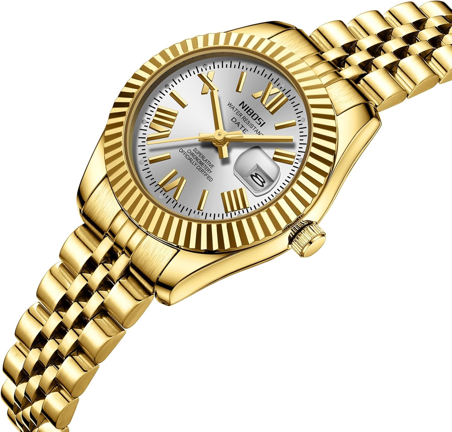 NIBOSI Watches for Women Analog Quartz Waterproof Ladies Wrist Watches with Date Dainty Fashion Luxury Stainless Steel Watch for Small Wrists Female Elegant Dress Women's Watch - Image 2