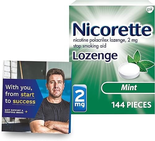 Nicorette Pastillas de nicotina recubiertas de 2 mg para ayudar a dejar de fumar con el programa de apoyo conductual ayuda para dejar de fumar con