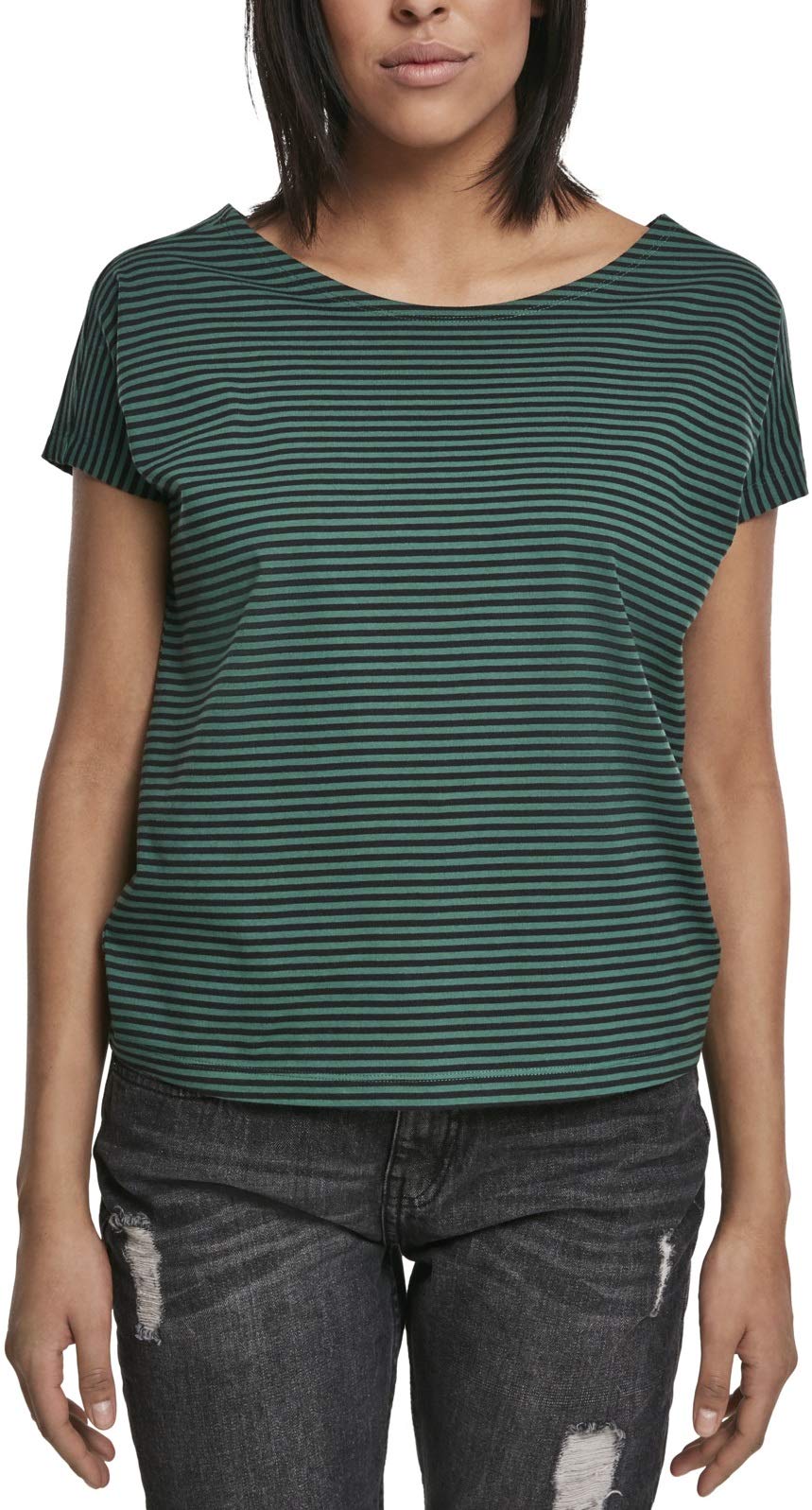 Urban Classics Women's Ladies Yarn Dyed Baby Stripe Tee T-Shirt
