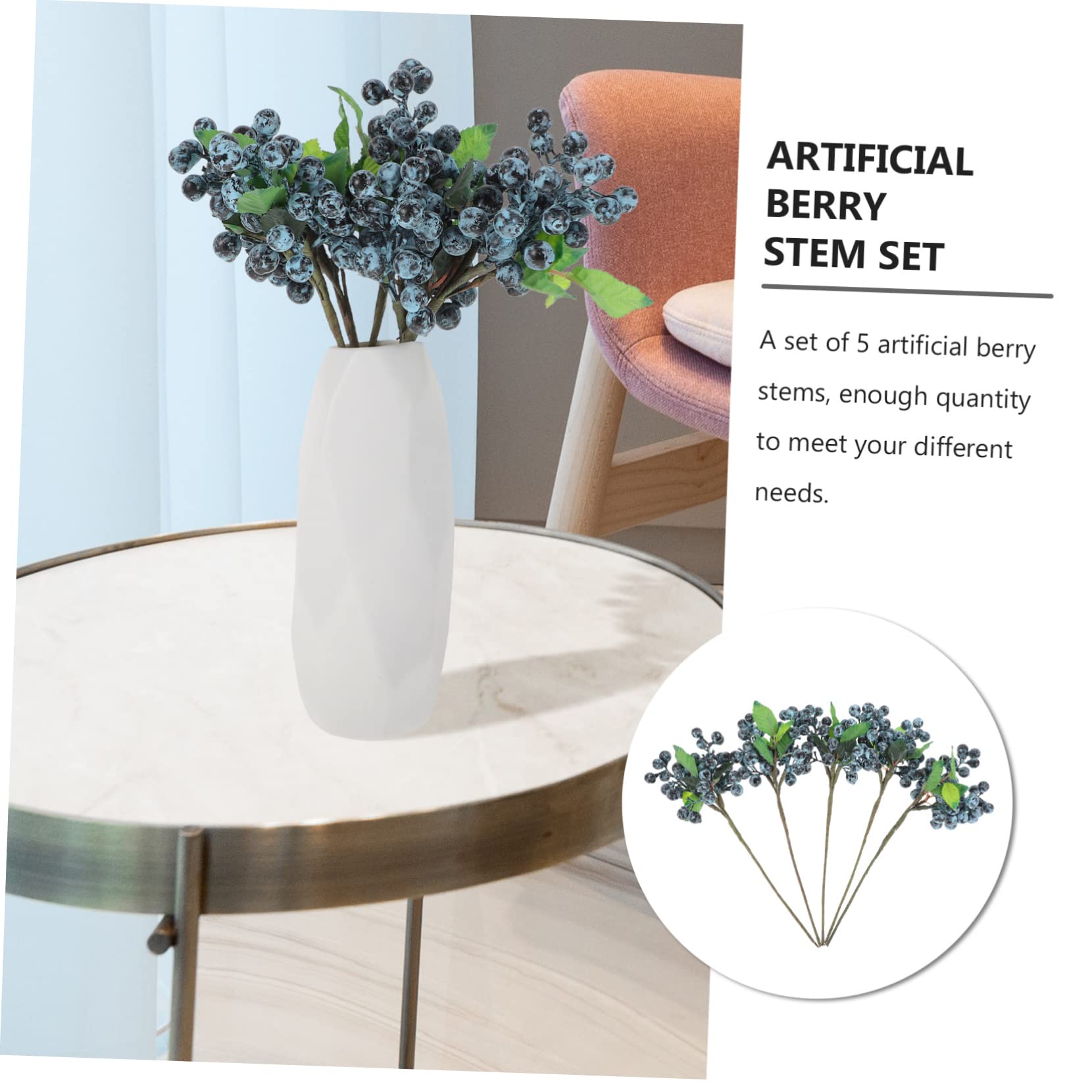 Abaodam 15pezzi Bacche Artificiale da Decorazioni Natalizie per Composizioni Floreali e Wreaths per Eventi e Decorazioni Domestiche