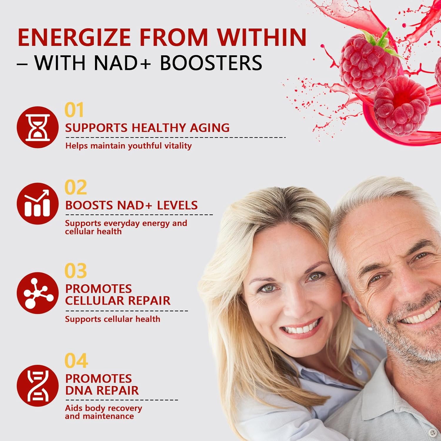 NAD Supplement 1000 mg Liquid Packets - NAD Supplements for Women & Men with Nicotinamide Riboside, Resveratrol, PQQ, Quercetin - NMNH Supplement Alternative for Anti-Aging, Energy-30 Packets - Image 4