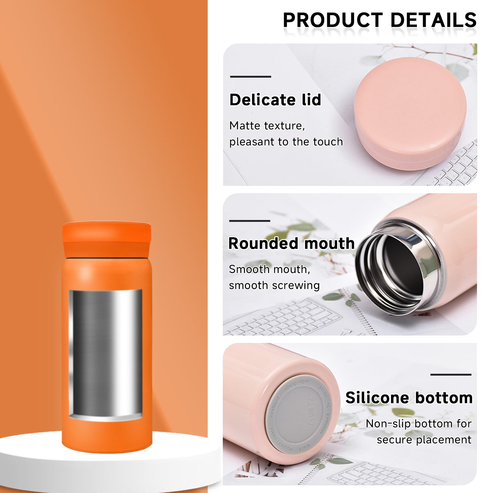 Bouteille Isotherme Mini 300ml - Acier Inoxydable Sans BPA, Garde Chaud/Froid | Parfaite Pour Voyages
