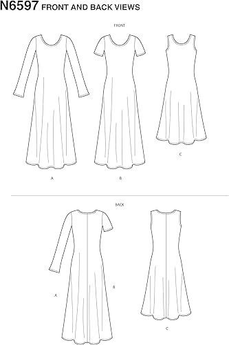 Miniatura 2 de New Look Pattern N6597 - Vestido de punto para señorita, varios, blanco