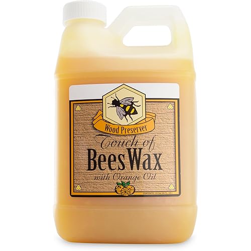 Touch of Beeswax Wood Furniture Polish and Conditioner with Orange Oil. Feeds, Waxes and Preserves Wood Beautifully (64 oz)