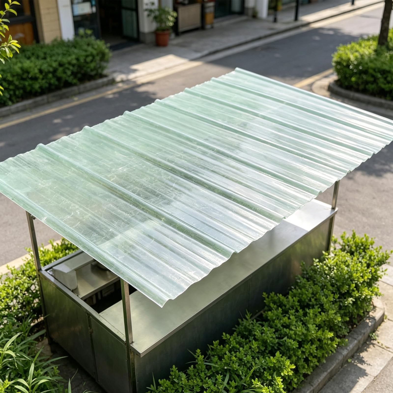 Panel para Tejado Corrugada Transparente,Paneles de Tejado Impermeable (0.9x1.1m,10 pcs)