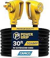 Vista 9 de Cable de alimentación eléctrica, de Camco, 55191, 25 pulgadas, de PowerGrip, con mango, 50 amperios