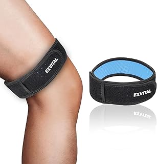 EXVITAL IT Band Straps Iliotibial Band Brace Relieve ITB Syndrome for Men & Women Adjustable Knee Straps Iliotibial Band Compression Wrap for Exercseing 1 Pack