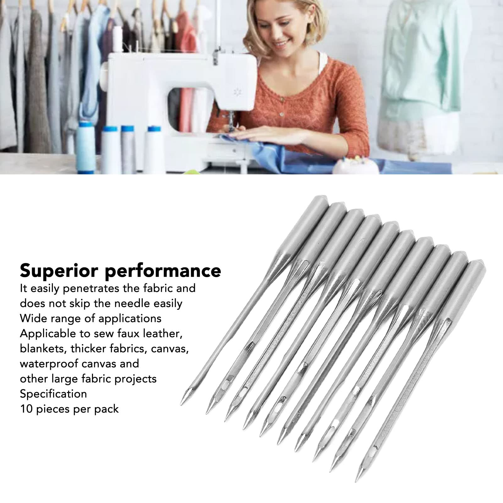 10 Aghi Universali Per Macchina Da Cucire, Standard, Resistenti, In Acciaio Assortiti, Per Macchine Da Cucire Serie GK27 (GK27 X 200 - 6