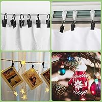 Vista 6 de 50 clips para luces de toldo, ganchos de acero inoxidable, ganchos de cortina, clips de Bulldog para colgar mantel, toallas, clips para camping