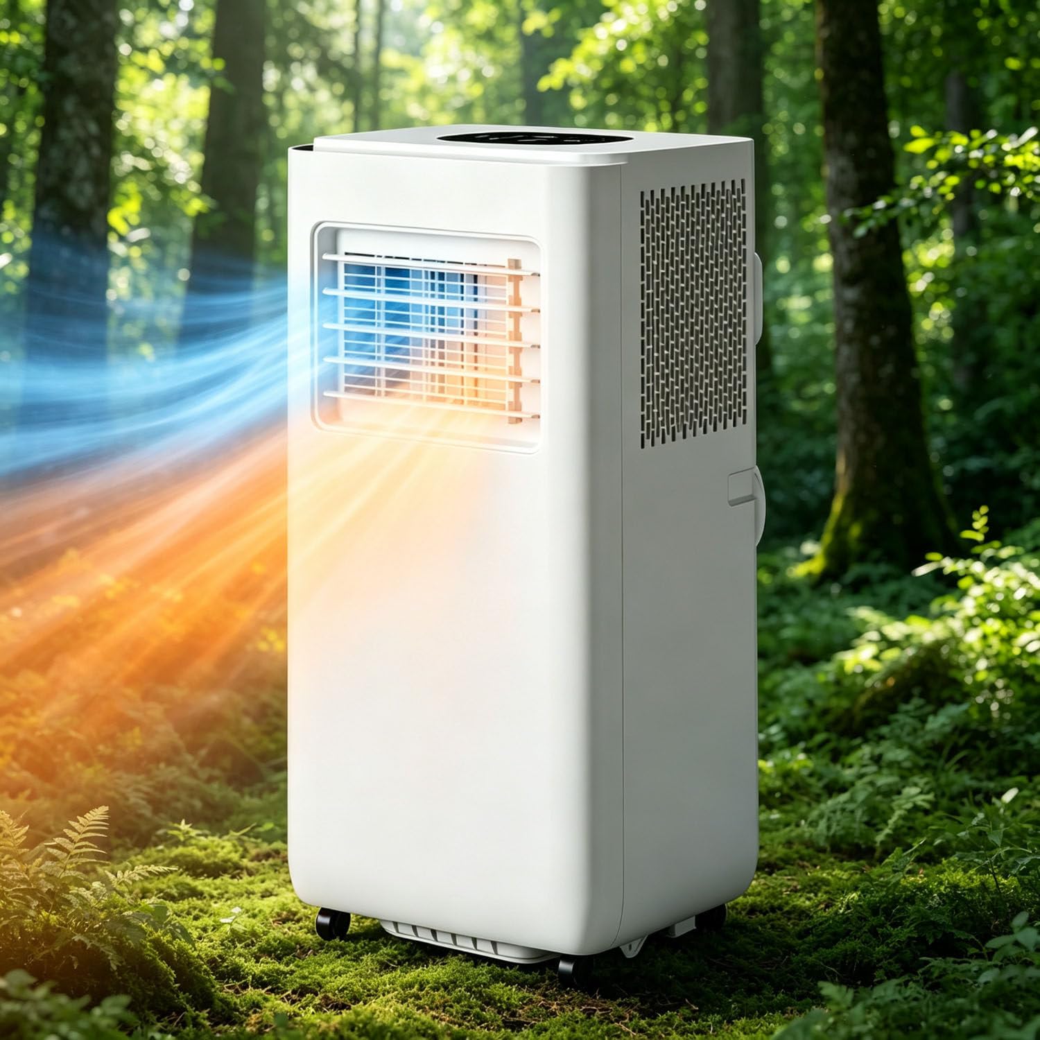 LZDOYY Portable Air Conditioners, Energy Efficient AC Unit with Remote Control, 24H Timer, Quiet Operations for Bedroom, Office, Dorm Rooms 1.5P-Cold+Hot