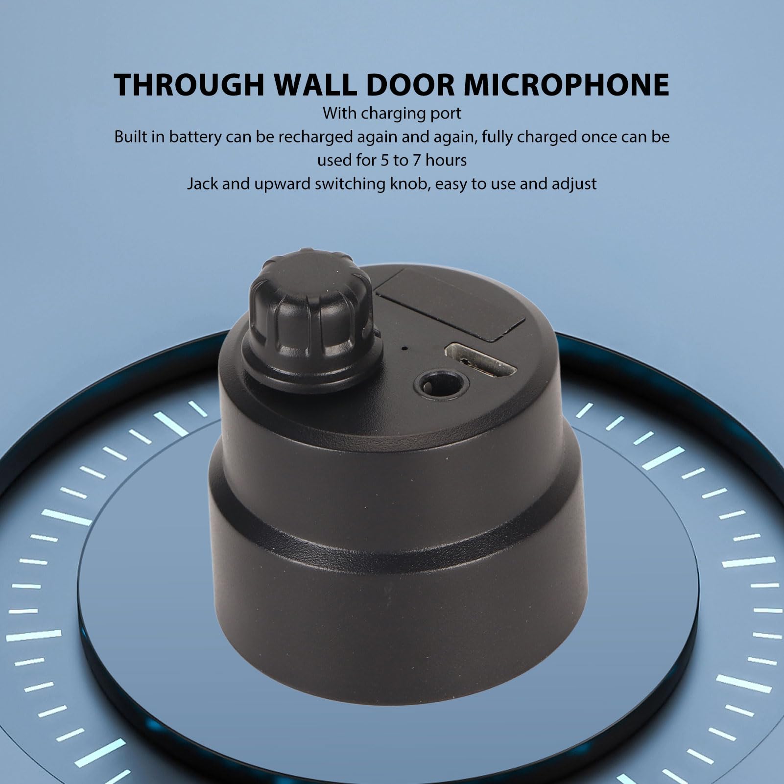 Amplificador de Micrófono a Través de Pared, Fuerte Penetración 13000X, Sensibilidad Al Sonido, Audio de Micrófono Mejorado, Dispositivo Portátil de Escucha Auditiva para