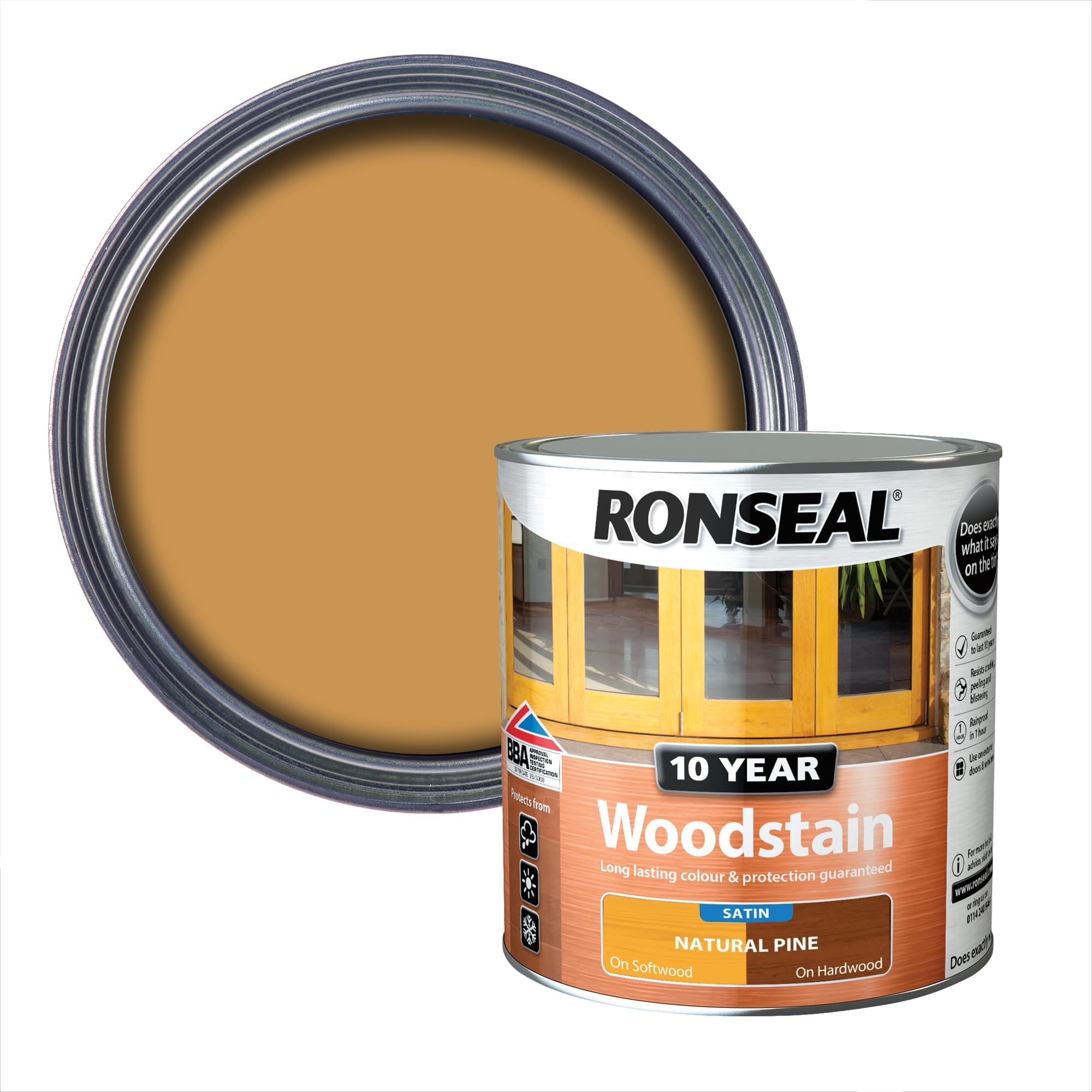 10 Year Woodstain Natural Pine 750ml