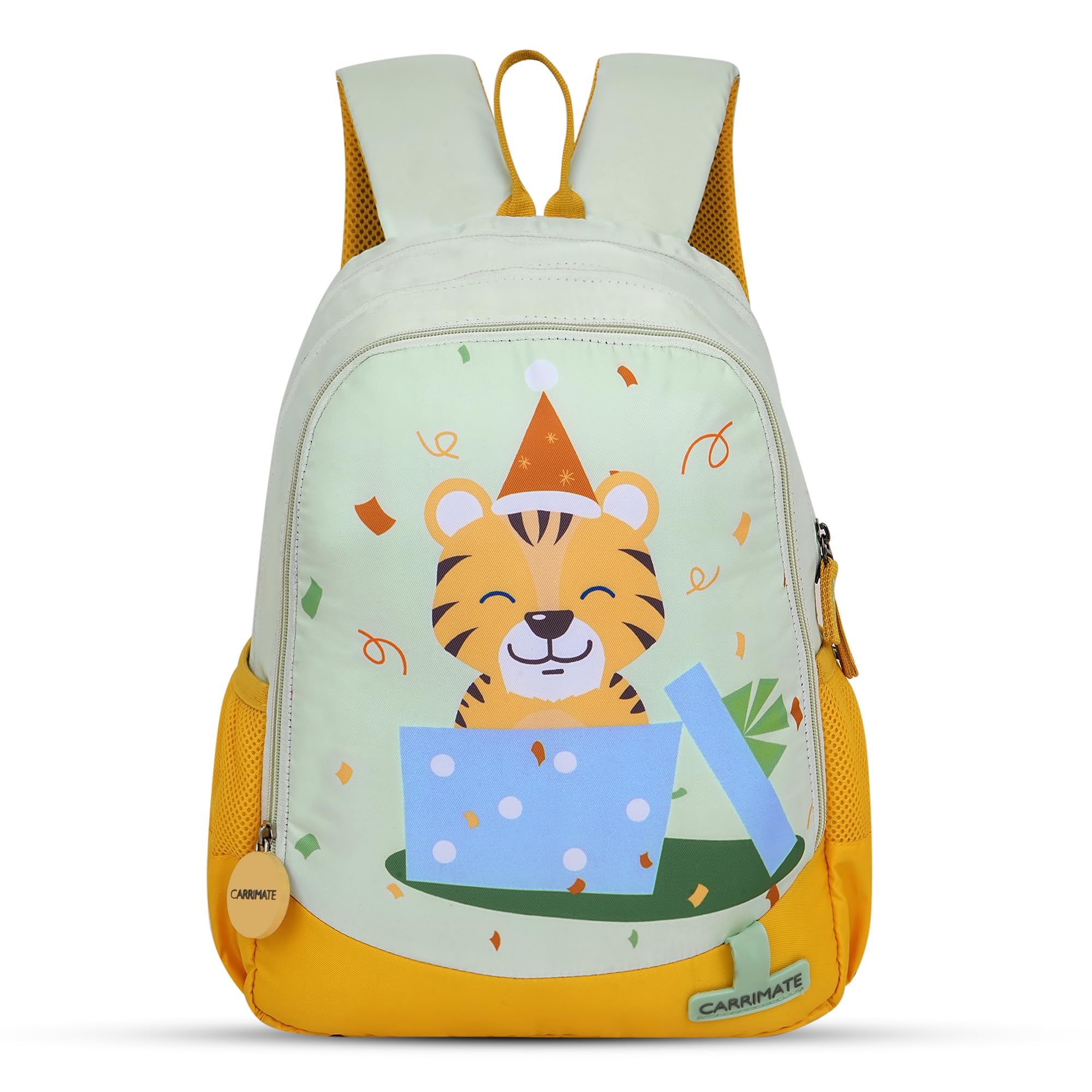 carrimate Toto School Bag for Kids Boys & Girls | 3 Compartments and Bottle Holder | Lightweight Soft Polyester Fabric | Stylish Designs With Front Zipper Kids School Bag-picture-54