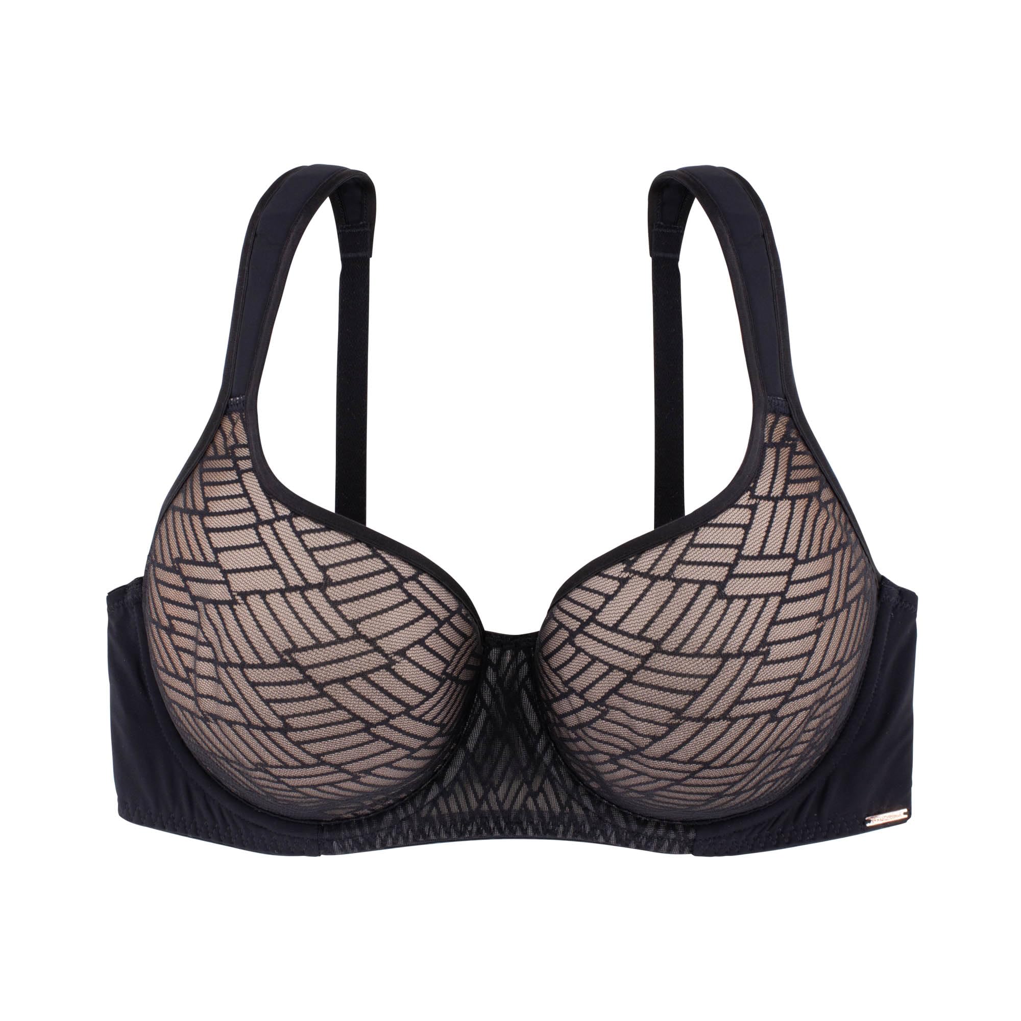 Leila Light Padded Demi Black 34F Full Cup