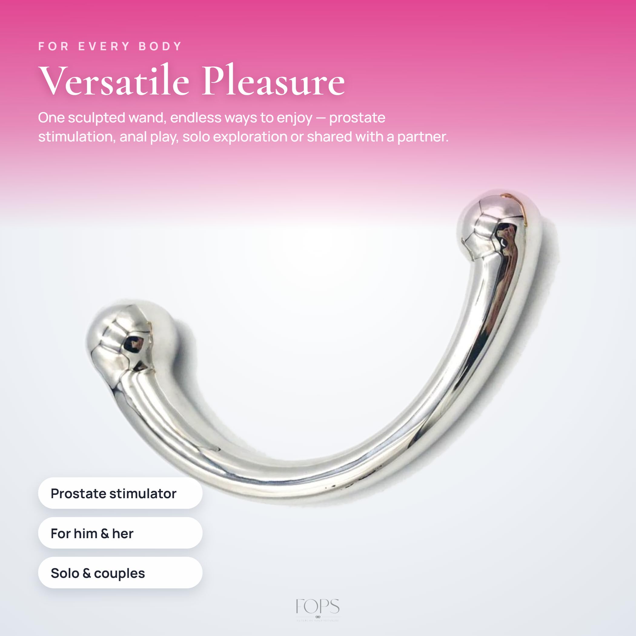 FOPS Gode Anal en Acier Inoxydable 16cm Ø2.1/3.2cm Toýs Femme et sex toýs homme Plug Anal Plug Femme Débutante Sextoy Homme godemichets Massage Point G/P Gode Surface Lisse dildo A110S
