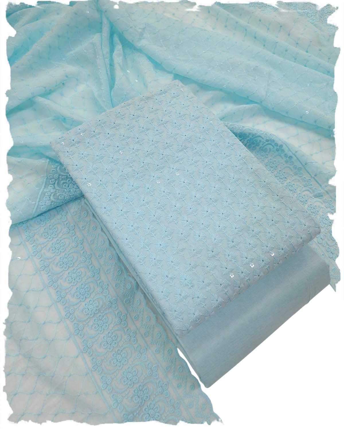 sun fashion and lifestyle Pure Cotton Chikankari Embroidered Unstitched Dress Material for Women (BZTBD254)-picture-41