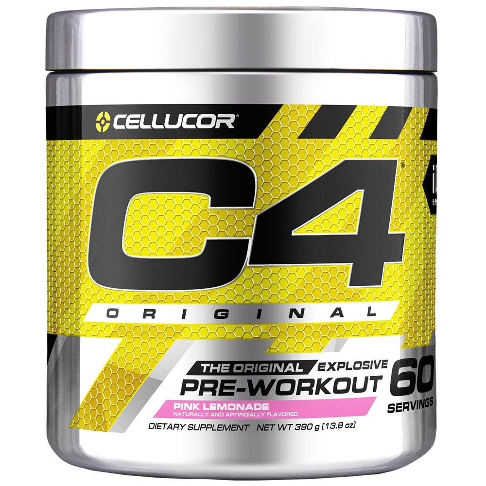 C4 Original Pre Workout Powder Pink Lemonade Vitamin C for Immune Support Sugar Free Preworkout Energy for Men & Women 150mg Caffeine + Beta Alanine + Creatine 60 Servings