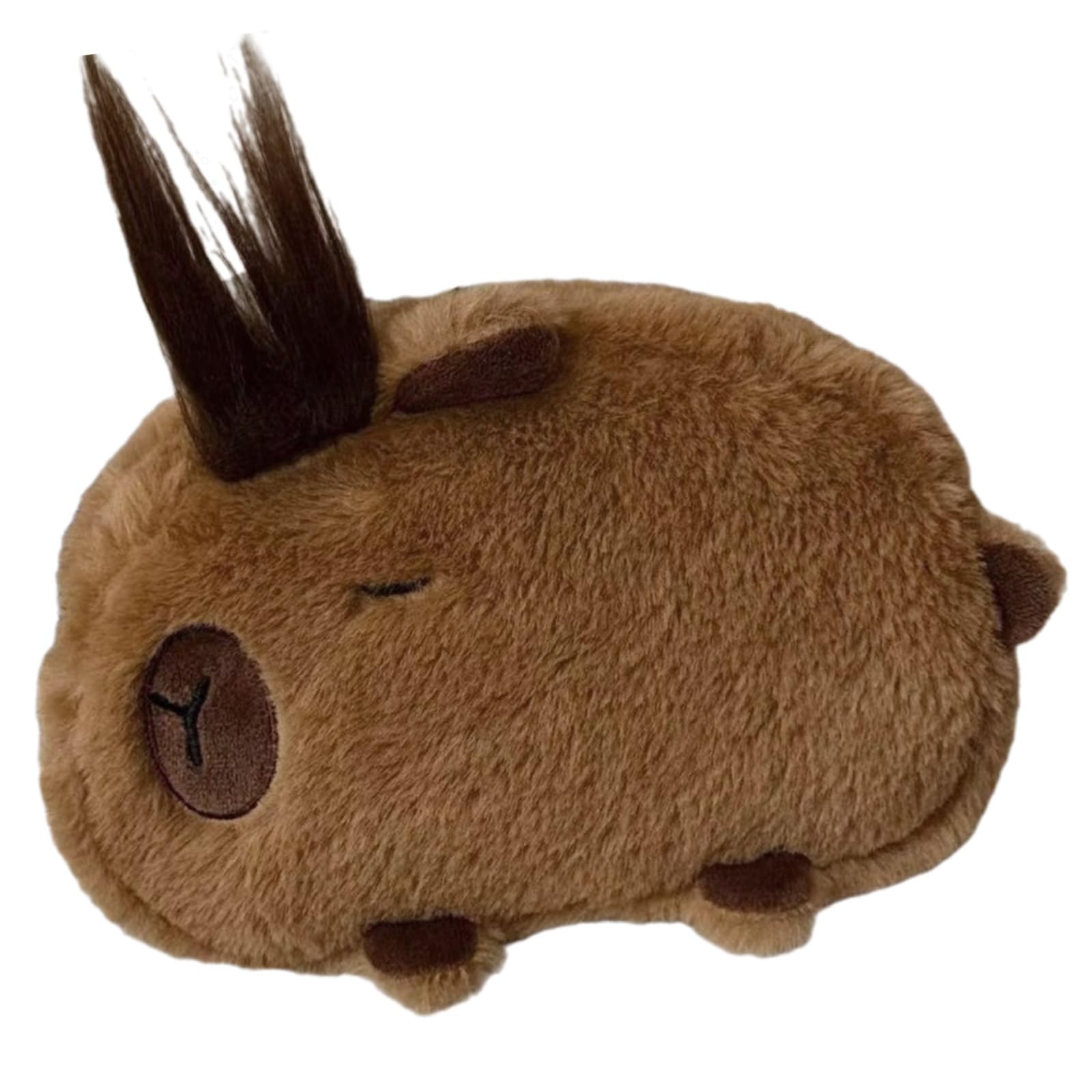 Kalttoy Charm Capybaras Pencil Holder Soft Plush Materials with Spacious Compartments for Student and Artists Daily Use Portable Stationery Bag