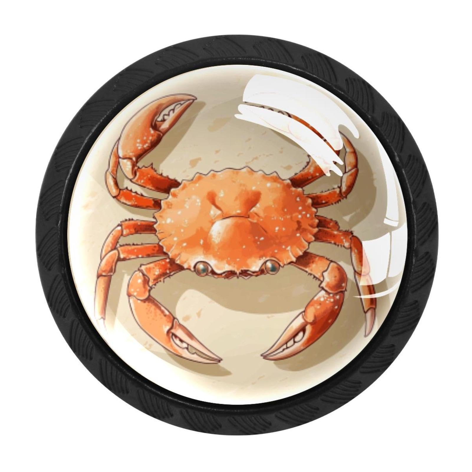 CHENZZZZ 4 Pack Cabinet Handles Crab (1) Kitchen Drawer Pulls Furniture Door Handles for Cupboard Bedroom Wardrobe