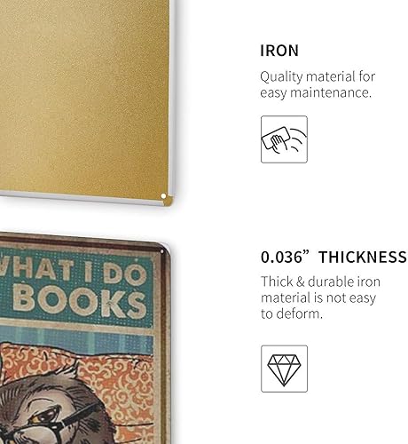 Miniatura 3 de GOPUTRYEN Póster vintage con texto en inglés «That's What I Do I Read Books I Drink Coffee and I Know Things», póster vintage con texto en inglés