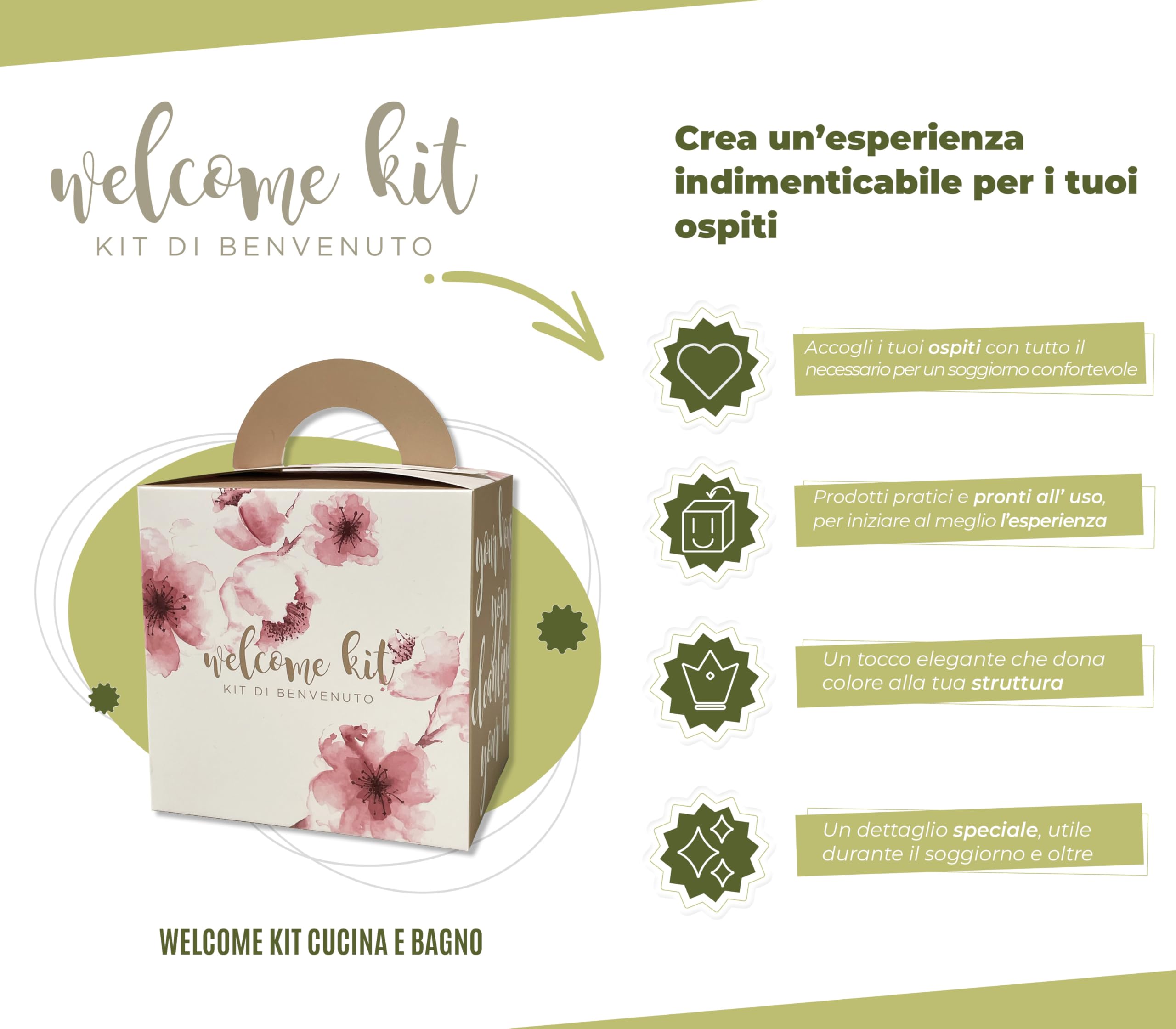 PRESENT-MORE - Kit Camping 12 Pièces - Kit Camping Cuisine et Salle de Bain en Boîte - Contenu : Éponge, Liquide Vaisselle, Sac, 2en1 et Papier Toilette - Made in Italy - Idéal pour Camping