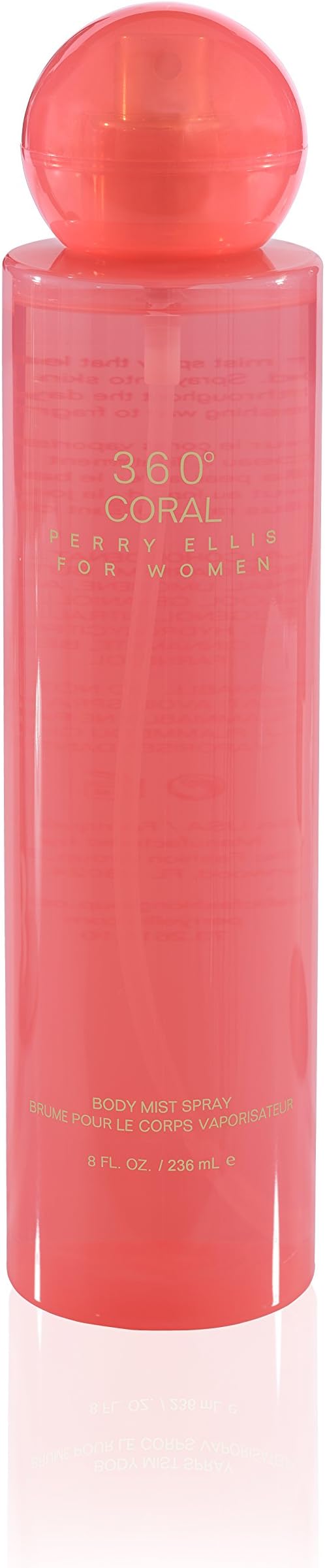 360 Coral for Women, 8.0 fl oz Body Mist, clean