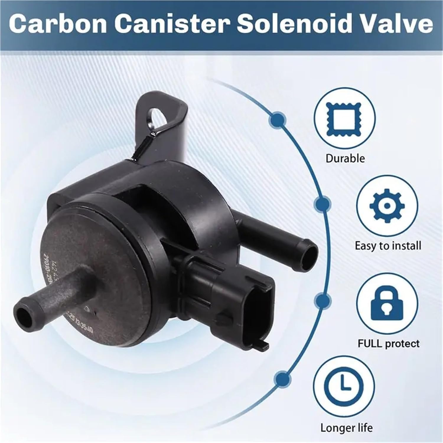 Carbon Fiber Canister Purge Control Valve Solenoid Valve 290152B000 29015-2B000 29015-2B000 Compatible With Kia