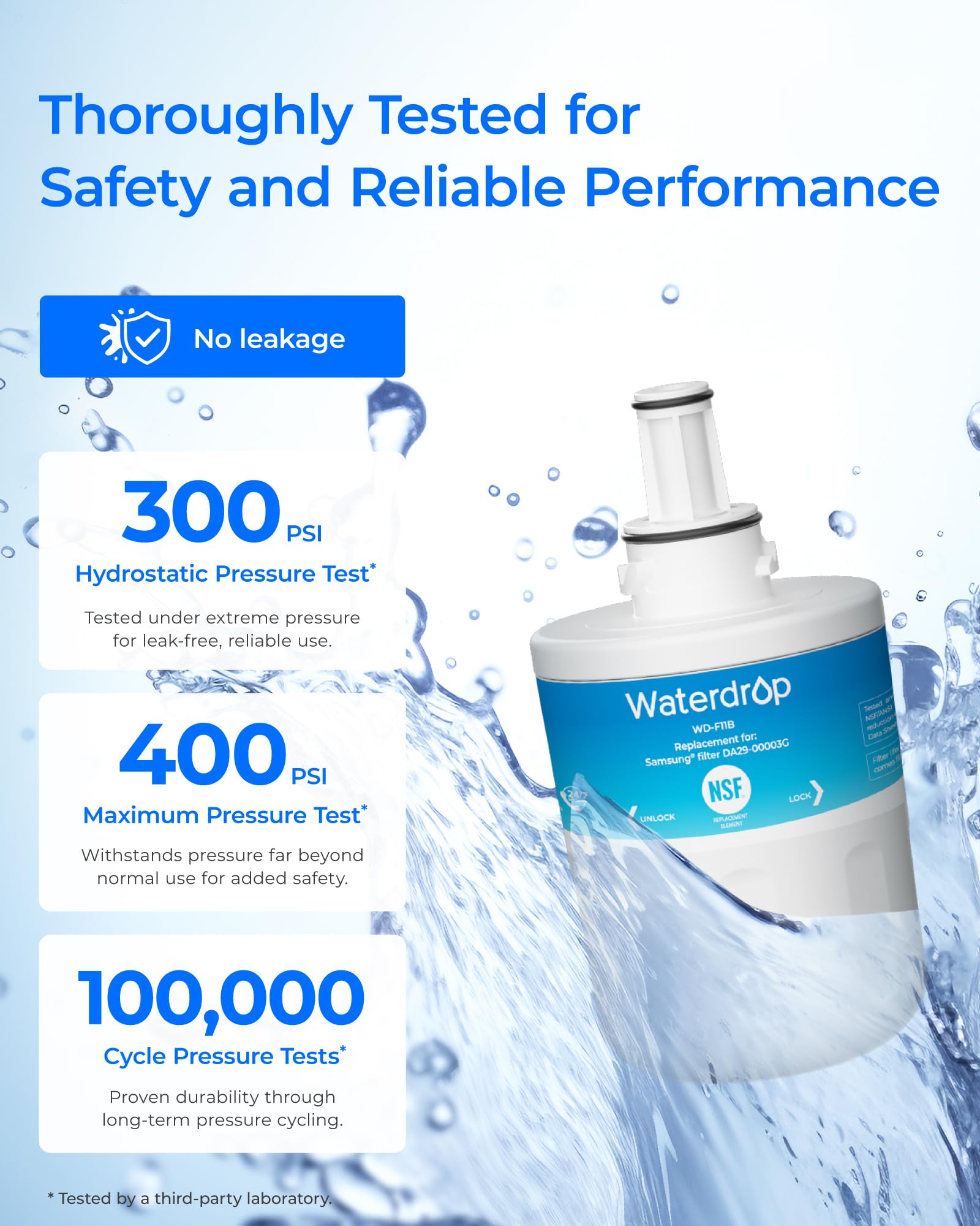 Waterdrop Filtro De Agua Para Refrigerador, Compatible Con Samsung® Aqua Pure Plus DA29-00003G, DA29-00003B, DA97-06317A, DA61-00159A, HAFCU1/XAA, HAFIN2/EXP, APP100, WF289 (2)