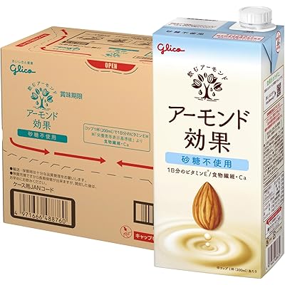 アーモンド効果 砂糖不使用 1000ml×6本 江崎グリコ 常温保存可能 ビタミンE 食物繊維 アーモンドミルク