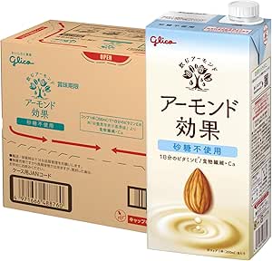 アーモンド効果 砂糖不使用 1000ml×6本 江崎グリコ 常温保存可能 ビタミンE 食物繊維 アーモンドミルク商品画像