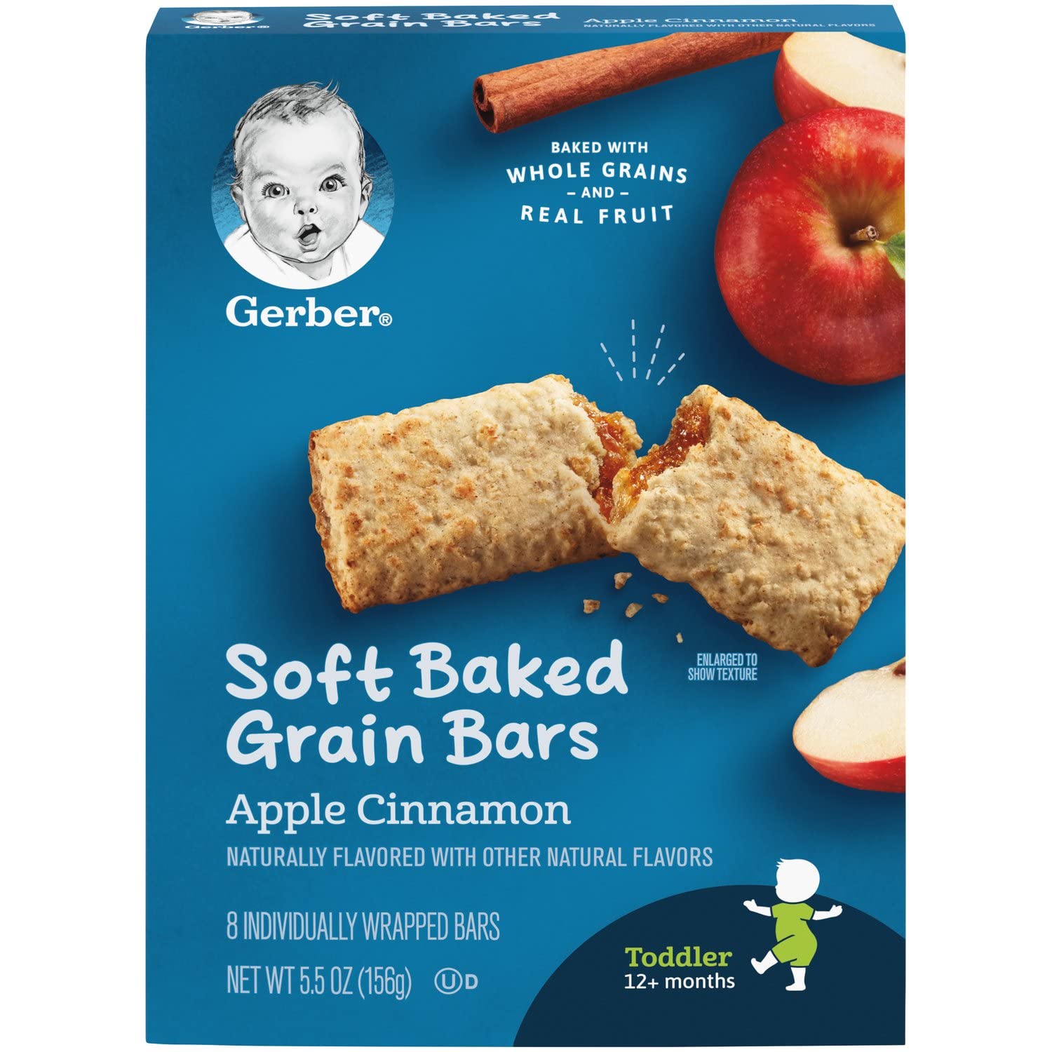 Soft Baked Apple Cinnamon Grain Bars, 156 gm