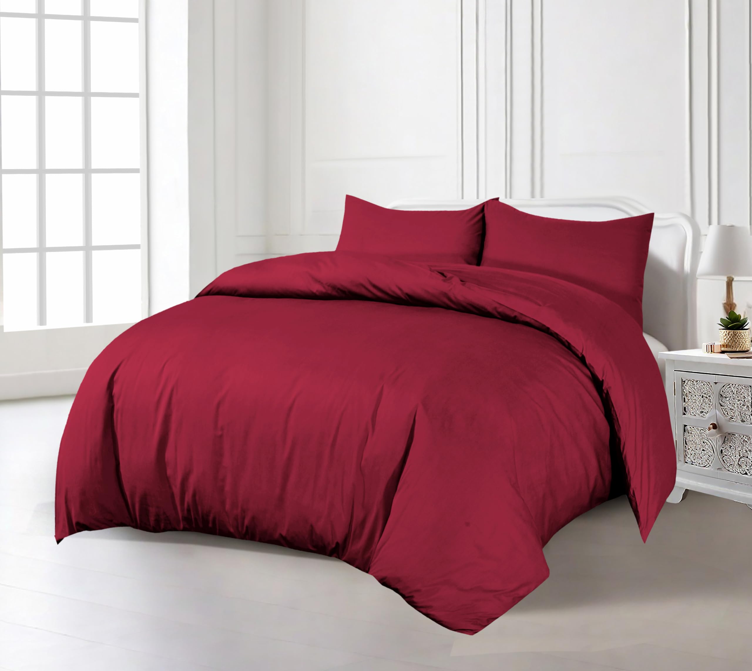 Crescent Textile 200TC Duvet Cover Bedding Set Single, Double, King